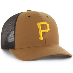 Pittsburgh Pirates Carhartt x '47 Trucker Adjustable Hat - Brown Hats