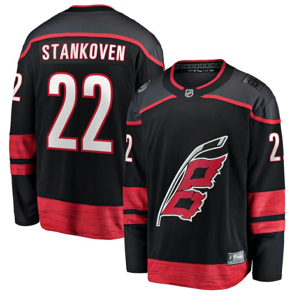 Logan Stankoven Carolina Hurricanes Fanatics Home Breakaway Jersey - Black | US 202972824