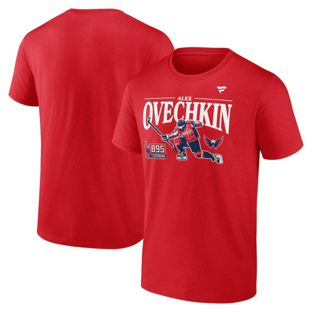 Alexander Ovechkin Washington Capitals Fanatics NHL All-Time Leading Goal Scorer GR8 Celebration T-Shirt - Athletic Red | US 202976017