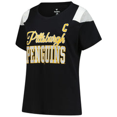Sidney Crosby Pittsburgh Penguins Fanatics Women's Plus Size Name & Number Scoop Neck T-Shirt - Black | US 202983341