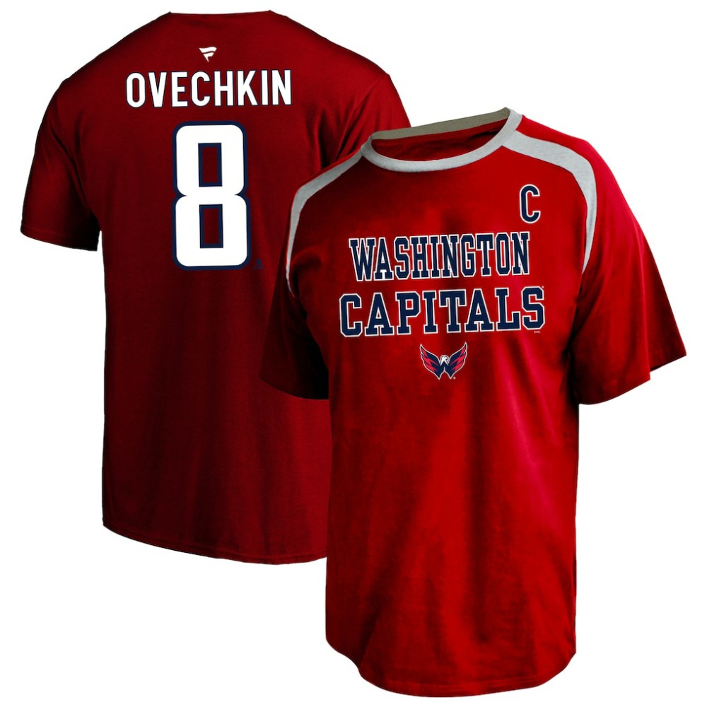 Alexander Ovechkin Washington Capitals Fanatics Women's Plus Size Name & Number Scoop Neck T-Shirt - Red | US 202983342