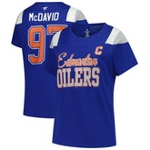 Connor McDavid Edmonton Oilers Fanatics Women's Plus Size Name & Number Scoop Neck T-Shirt - Royal | US 202983344