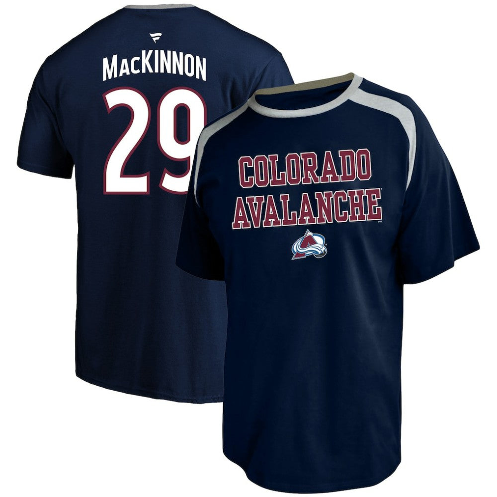Nathan MacKinnon Colorado Avalanche Profile Big & Tall Name & Number T-Shirt - Navy | US 202983352