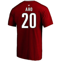 Sebastian Aho Carolina Hurricanes Profile Big & Tall Name & Number T-Shirt - Red | US 202983354