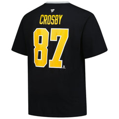 Sidney Crosby Pittsburgh Penguins Profile Big & Tall Name & Number T-Shirt - Black | US 202983355