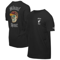 Miami Heat Sugar Skulls T-Shirt Black - New Era