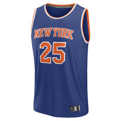 Mikal Bridges New York Knicks Fast Break Replica Player Jersey Icon Edition Blue - Fanatics