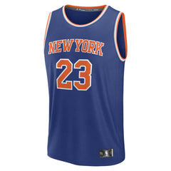 Mitchell Robinson New York Knicks Fast Break Replica Player Jersey Icon Edition Blue - Fanatics
