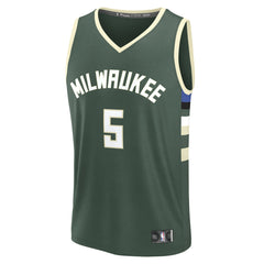 Gary Trent Jr. Milwaukee Bucks Fast Break Replica Player Jersey Icon Edition Hunter Green - Fanatics