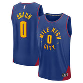 Christian Braun Denver Nuggets Fast Break Replica Player Jersey Statement Editi- Blue - Fanatics