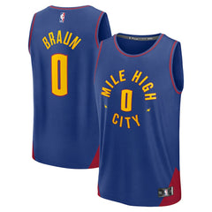 Christian Braun Denver Nuggets Fast Break Replica Player Jersey Statement Editi- Blue - Fanatics