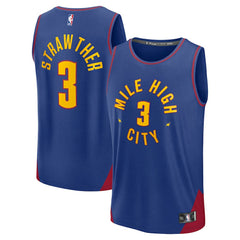 Julian Strawther Denver Nuggets Fast Break Replica Player Jersey Statement Editi- Blue - Fanatics