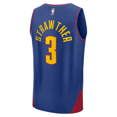 Julian Strawther Denver Nuggets Fast Break Replica Player Jersey Statement Editi- Blue - Fanatics