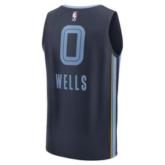 Jaylen Wells Memphis Grizzlies Fast Break Replica Player Jersey Icon Edition Navy - Fanatics