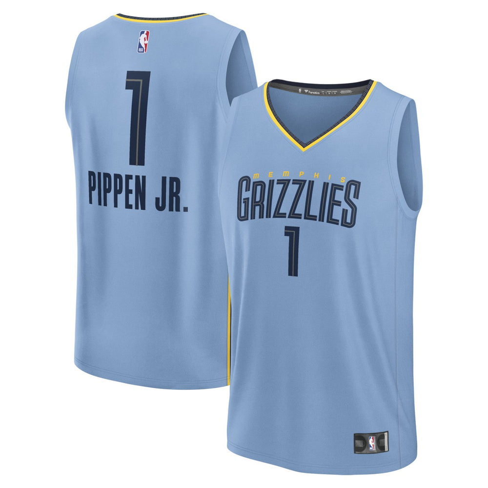 Scotty Pippen Jr. Memphis Grizzlies Fast Break Replica Player Jersey Statement Edition Light Blue - Fanatics