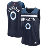 Donte DiVincenzo Minnesota Timberwolves Fast Break Replica Player Jersey Icon Edition Navy - Fanatics