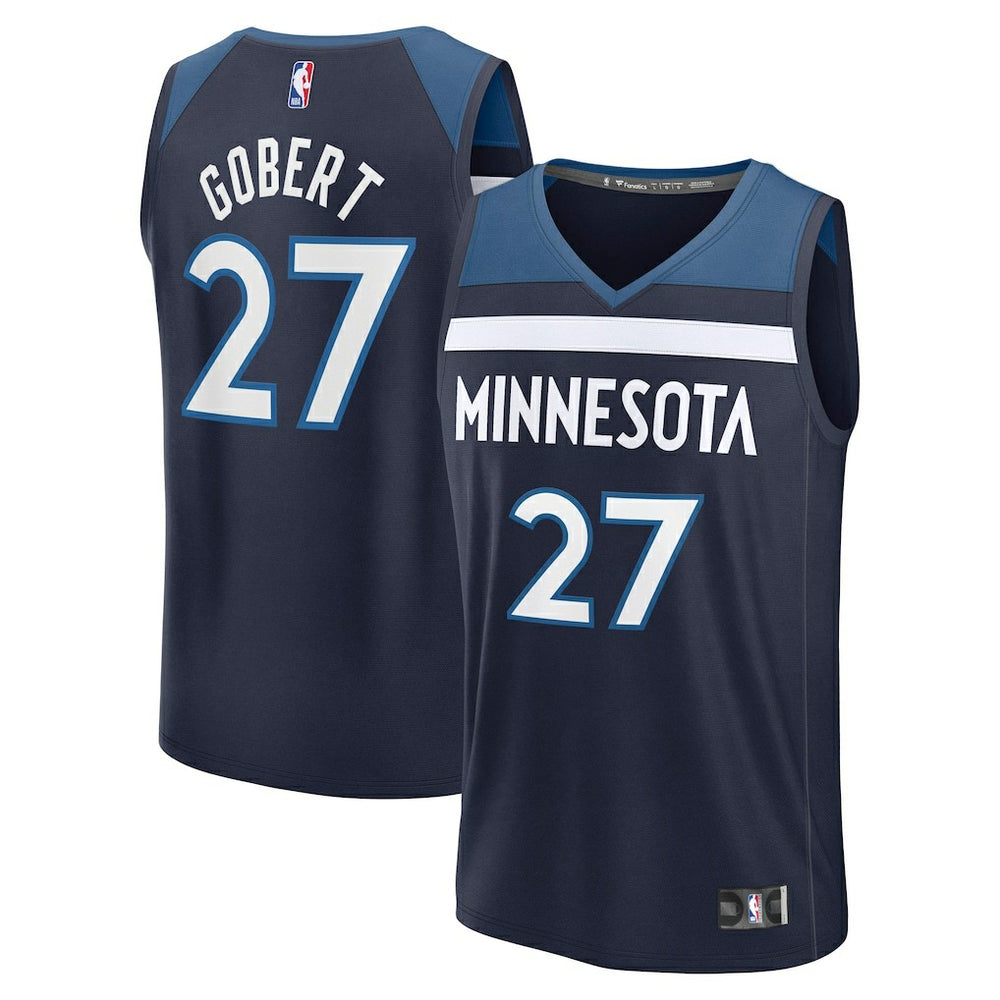Rudy Gobert Minnesota Timberwolves Fast Break Replica Player Jersey Icon Edition Navy - Fanatics