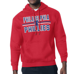 Philadelphia Phillies Starter Team Mesh Print Graphic Pullover Hoodie - Red Hoodies