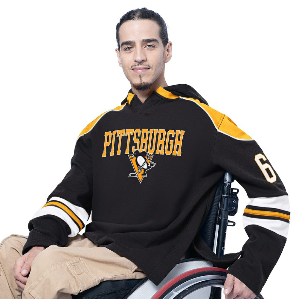 Pittsburgh Penguins G-III Sports by Carl Banks Adaptive Wear Lord Stanley Hooded Long Sleeve Sweatshirt - Black | US 202986072
