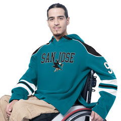 San Jose Sharks G-III Sports by Carl Banks Adaptive Wear Lord Stanley Hooded Long Sleeve Sweatshirt - Teal | US 202986073