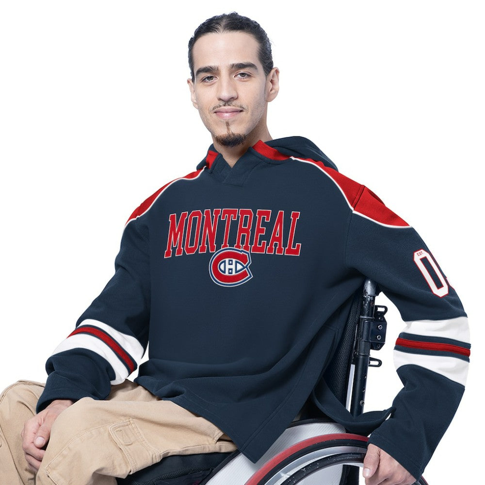 Montreal Canadiens G-III Sports by Carl Banks Adaptive Wear Lord Stanley Hooded Long Sleeve Sweatshirt - Navy | US 202986081