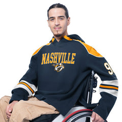 Nashville Predators G-III Sports by Carl Banks Adaptive Wear Lord Stanley Hooded Long Sleeve Sweatshirt - Navy | US 202986082