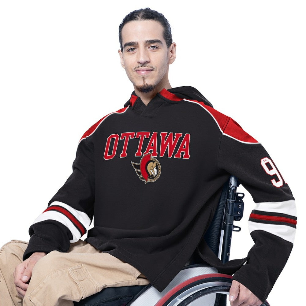 Ottawa Senators G-III Sports by Carl Banks Adaptive Wear Lord Stanley Hooded Long Sleeve Sweatshirt - Black | US 202986086