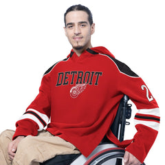 Detroit Red Wings G-III Sports by Carl Banks Adaptive Wear Lord Stanley Hooded Long Sleeve Sweatshirt - Red | US 202986093