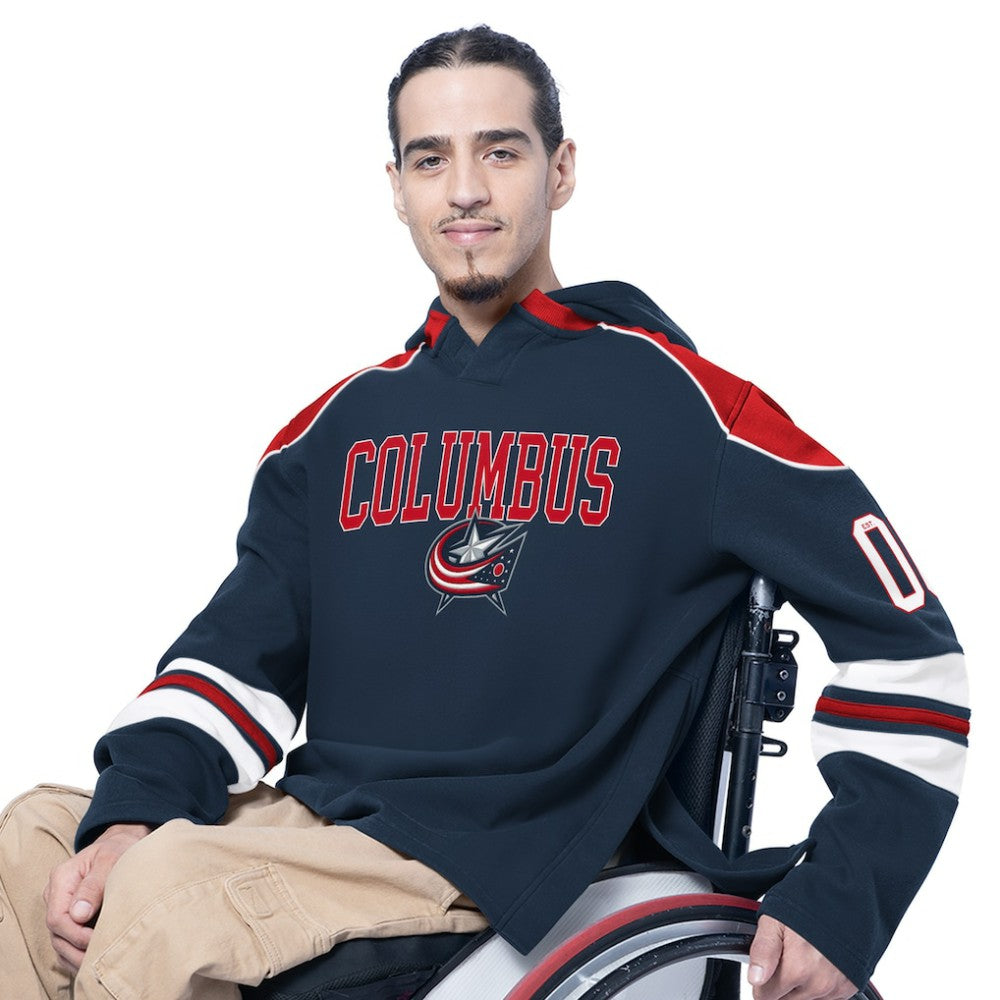 Columbus Blue Jackets G-III Sports by Carl Banks Adaptive Wear Lord Stanley Hooded Long Sleeve Sweatshirt - Navy | US 202986096