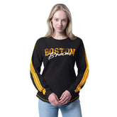 Boston Bruins G-III 4Her by Carl Banks Women's Advantage Thermal Long-Sleeve Tri-Blend T-Shirt - Black | US 202986124