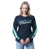 Seattle Kraken G-III 4Her by Carl Banks Women's Advantage Thermal Long-Sleeve Tri-Blend T-Shirt - Deep Sea Blue | US 202986134