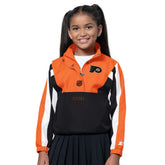 Philadelphia Flyers Starter Girls Key Player Half Zip Jacket - Orange/Black | US 202986139