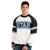 Utah Mammoth Starter Male Adult Defense Fleece Crewneck Sweatshirt - White | US 202986204