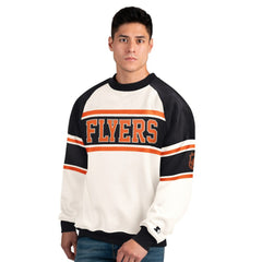 Philadelphia Flyers Starter Male Adult Defense Fleece Crewneck Sweatshirt - White | US 202986219