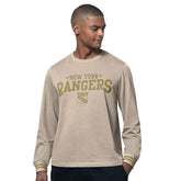 New York Rangers Starter Field Long Sleeve T-Shirt - Tan | US 202986235
