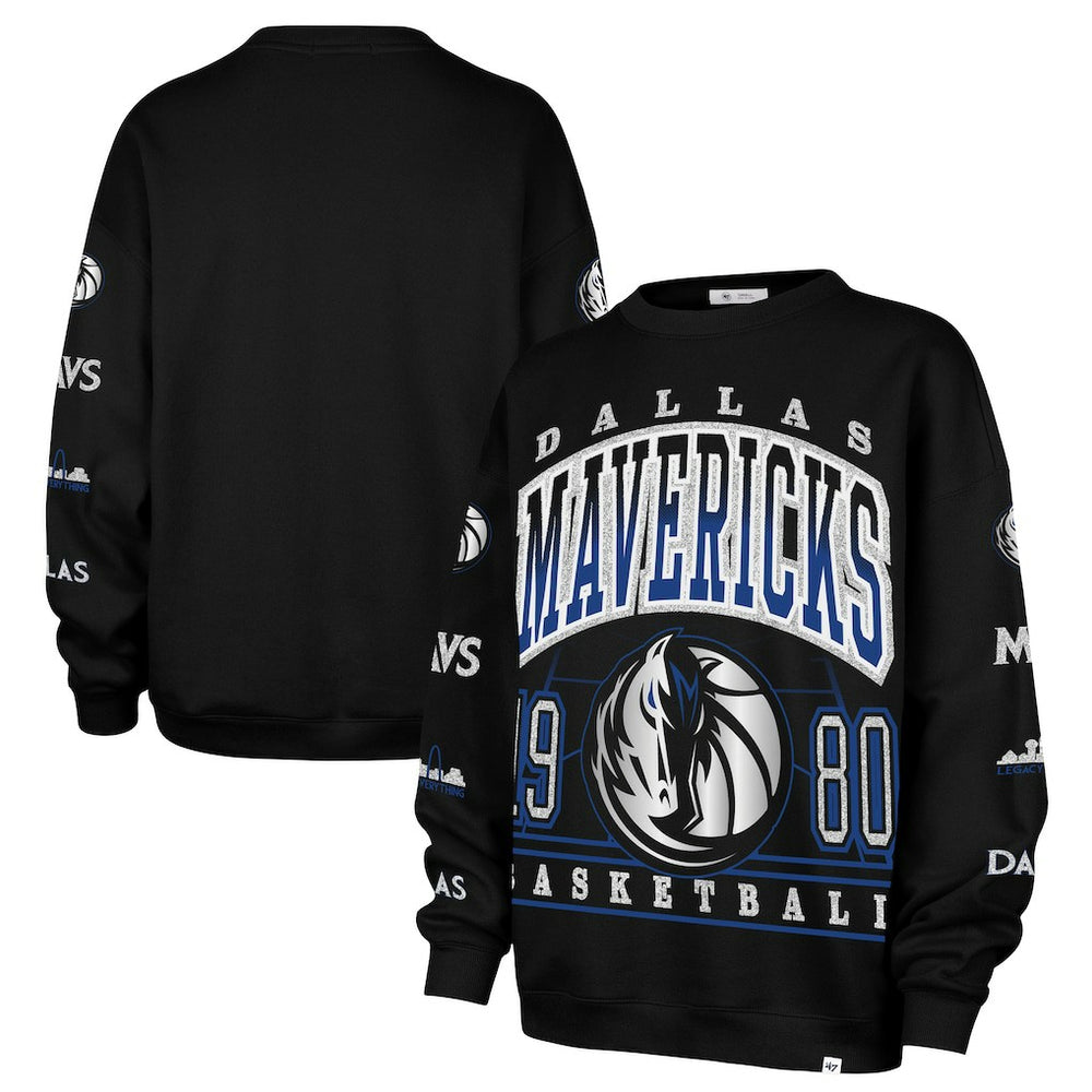 Dallas Mavericks '47 Women's 2025/26 City Edition Go Big Oversized Sweatshirt Black - 47 brand