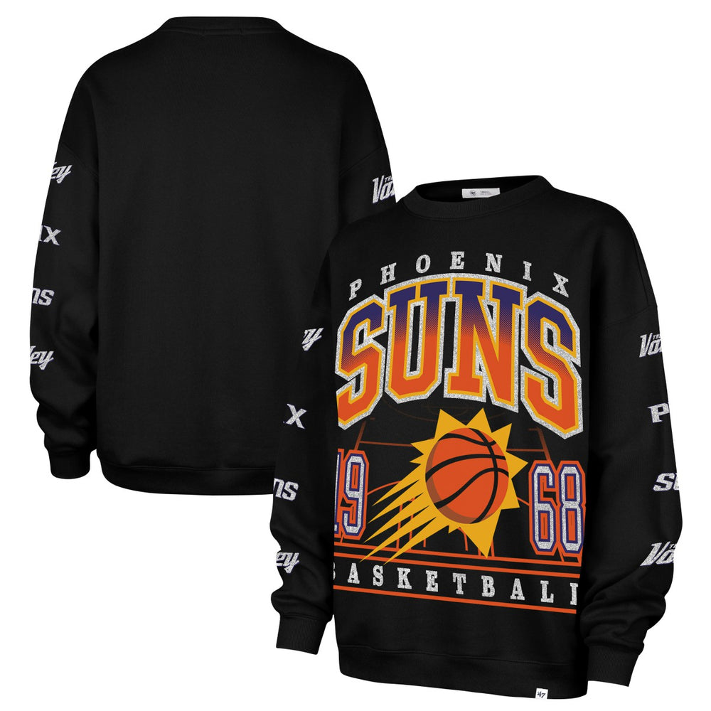 Phoenix Suns '47 Women's 2025/26 City Edition Go Big Oversized Sweatshirt Black - 47 brand