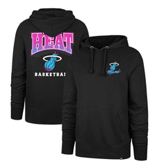 Miami Heat '47 2025/26 City Edition Jab Step Headline Hoodie Black - 47 brand