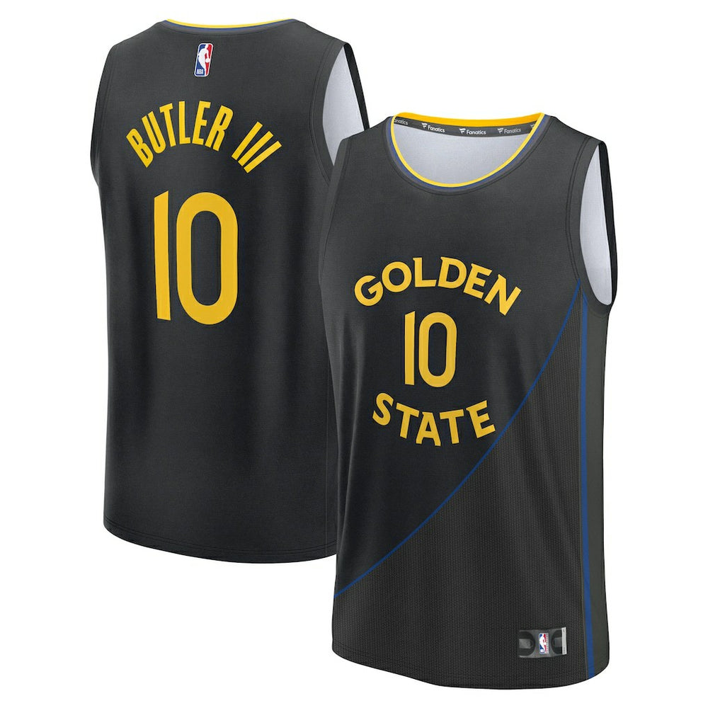 Jimmy Butler III Golden State Warriors Fast Break Replica Player Jersey Statement Editi- Black - Fanatics