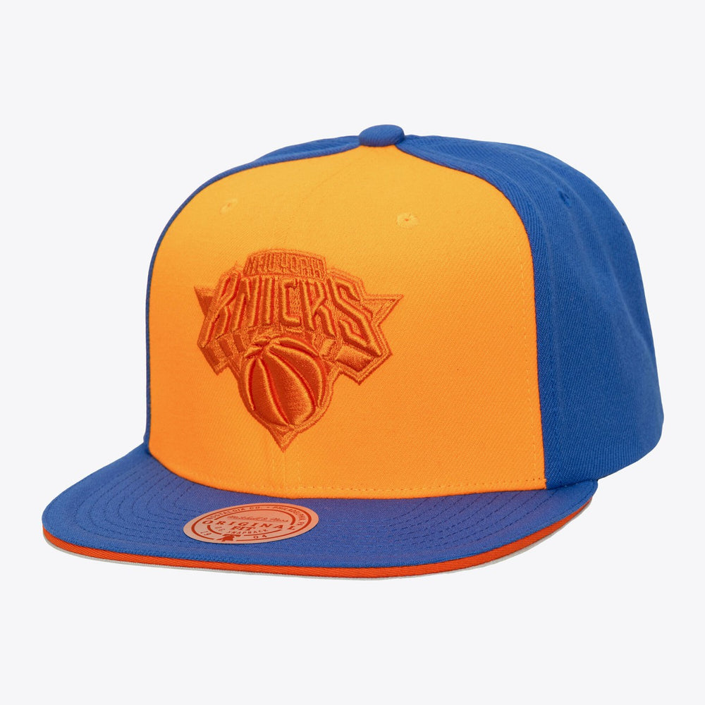 New York Knicks Color Pop Snapback Hat Orange/Blue - Mitchell & Ness