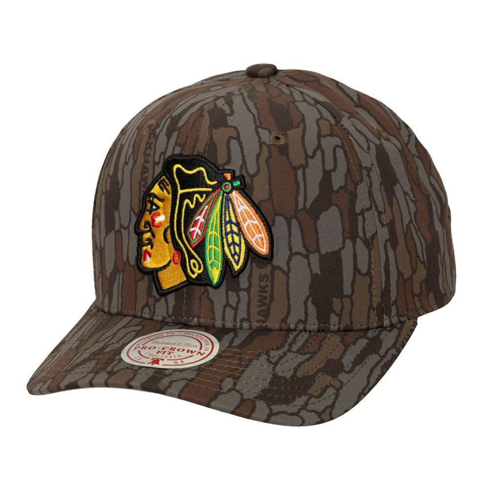 Chicago Blackhawks Mitchell & Ness Hidden Camo Pro Crown Adjustable Hat - Camo | US 202986773