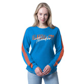 Oklahoma City Thunder G-III 4Her by Carl Banks Women's Advantage Tri-Blend Long Sleeve T-Shirt Heather Blue