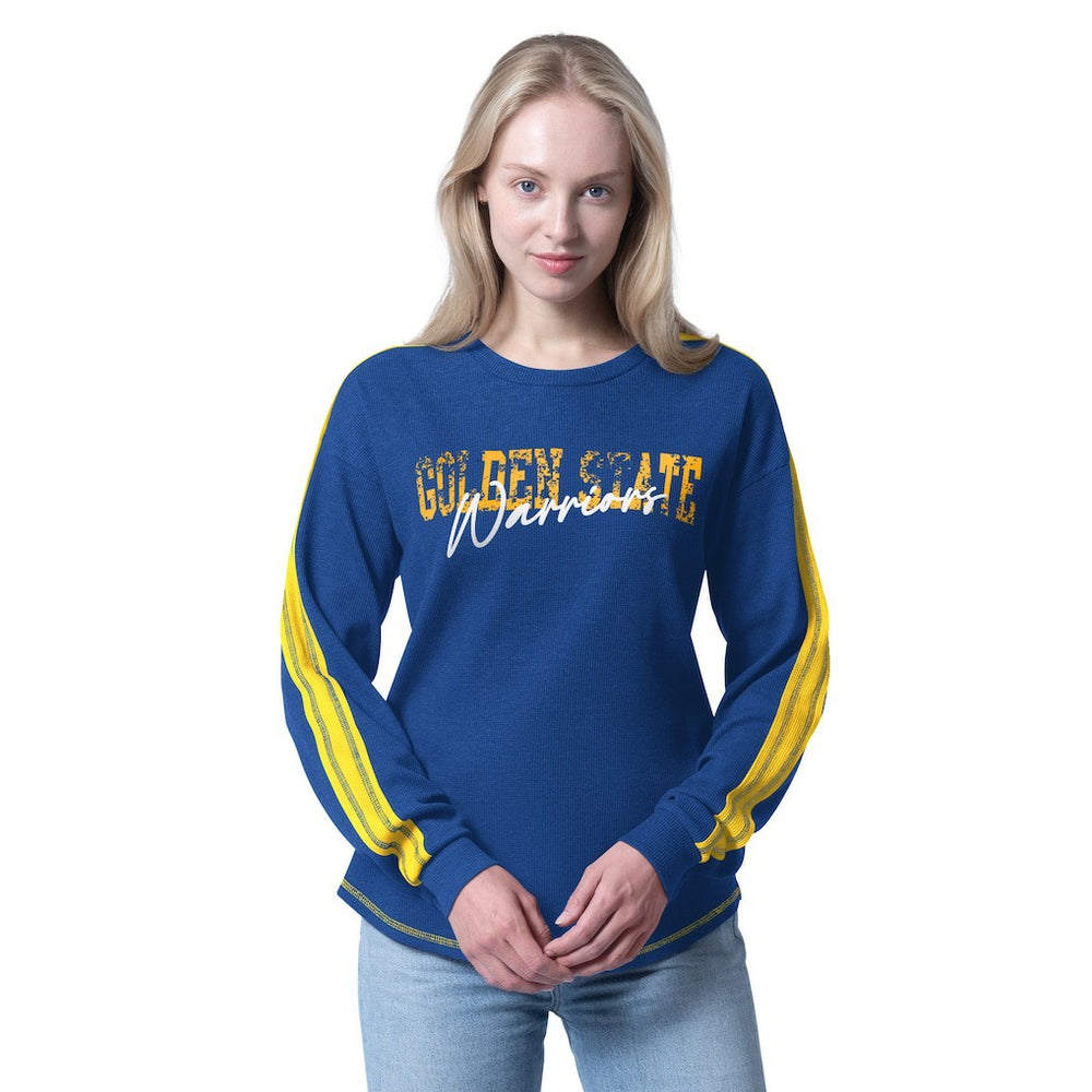 Golden State Warriors G-III 4Her by Carl Banks Women's Advantage Tri-Blend Long Sleeve T-Shirt Royal outlet