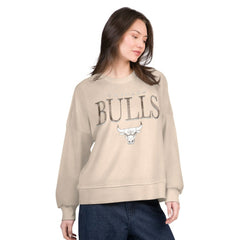 Chicago Bulls G-III 4Her by Carl Banks Women's Oversized Vet II Sweatshirt Natural outlet