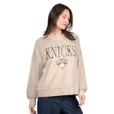 New York Knicks G-III 4Her by Carl Banks Women's Oversized Vet II Sweatshirt Natural