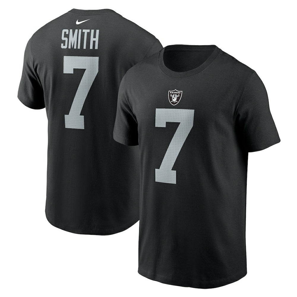 Geno Smith Las Vegas Raiders Name & Number T-Shirt - Black T-shirts
