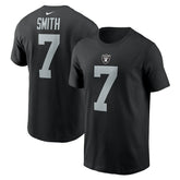 Geno Smith Las Vegas Raiders Name & Number T-Shirt - Black T-shirts