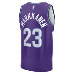 Lauri Markkanen Utah Jazz Fast Break Replica Jersey Icon Edition Purple - Fanatics