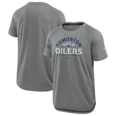 Edmonton Oilers Fanatics 2025 Stanley Cup Playoffs Authentic Pro Rink Performance T-Shirt - Heather Gray | US 202988434