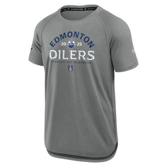 Edmonton Oilers Fanatics 2025 Stanley Cup Playoffs Authentic Pro Rink Performance T-Shirt - Heather Gray | US 202988434